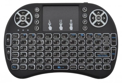 Беспроводная клавиатура с тачпадом и подсветкой, RII i8, пини пульт для Smart TV (I8)