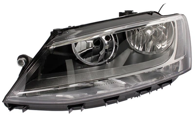Фара Vw Jetta VI (дорестайл) 2010 - 2014 (Фольцваген Джетта VI (дорестайл) 2010 - 2014), левая, электр., черный, с корректором, (TYC)