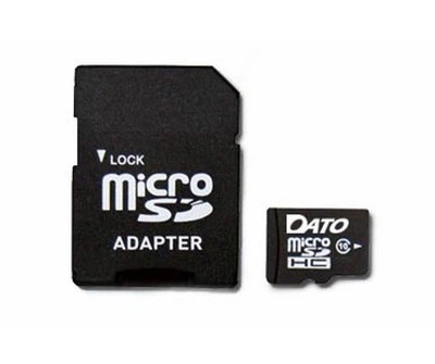 Карта пам'яті microSDHC Dato 32 Гб С 10 + SD адаптер (DT_CL10/32GB-RA)