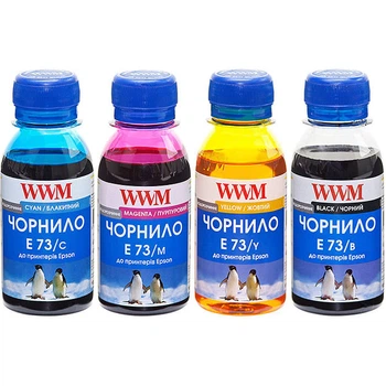 Чернила для Epson Stylus Office T1100 WWM E73 B/C/M/Y 4х100г E73SET-2