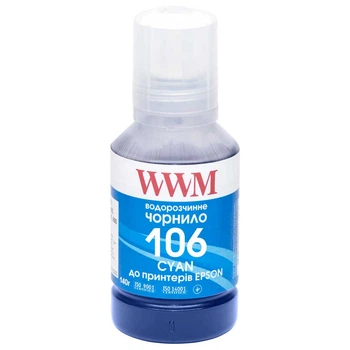 Чернила для Epson 106 Cyan C13T00R240 WWM 106 Cyan 140г E106C