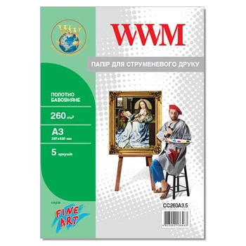 Холст WWM A3 260г/м кв 5л (CC260A3.5)