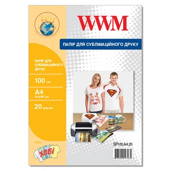 Фотобумага WWM A4 100г/м кв 100г/м кв (SP100.A4.20)