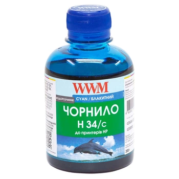 Чорнило для HP DeskJet Ink Advantage 2136 WWM H34 Cyan 200г H34/C