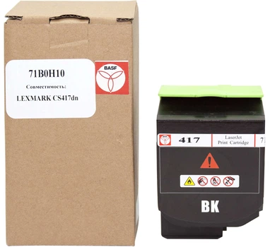 Картридж для Lexmark CS417 BASF 71B0H10 Black BASF-KT-71B0H10