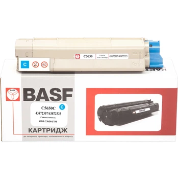 Картридж для OKI C 5650 BASF 43872307/43872323 Cyan BASF-KT-C5650C