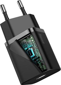 Сетевое зарядное устройство Baseus Super Silicone PD Charger 20W (1Type-C) Black (CCSUP-B01)