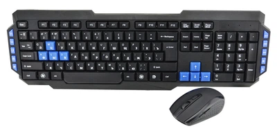 Русская игровая беспроводная клавиатура + мышка Dellta EM1200