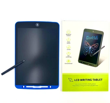 Графический LCD планшет для рисования Writing Tablet 28x18 см, цифровая электронная доска 12 дюймов, синий