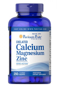 Витамины и минералы Puritan's Pride Calcium Magnesium Zinc (250 капсул)
