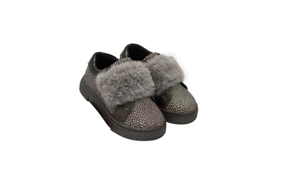 Туфлі Казка 25(р) сірі з хутром. (R290-036)