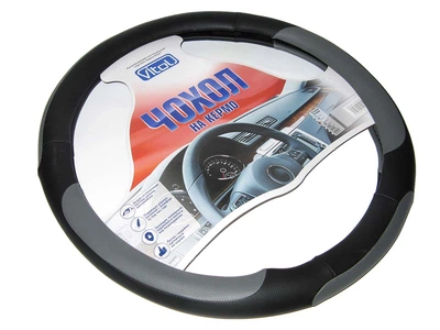 Чохол на кермо авто Vitol 35-37 см 17023GY S