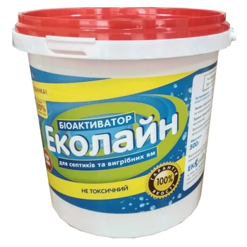 Биоактиватор Эколайн 500 гр для септиков, выгребных ям, туалетов.