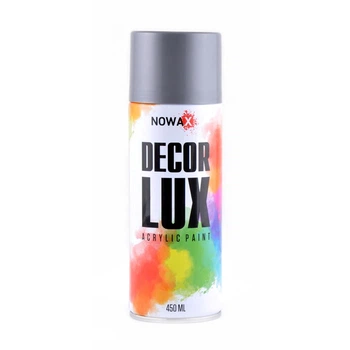 Акриловая краска серебряный металлик NOWAX Diamond Decor Lux 450мл NX48044