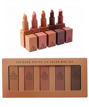 Набір помад 3CE Lip Color Mini Kit 5 штук пастельна палітра