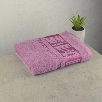 Махровий рушник універсальний GM Textile 50х90см BambooN 450г/м2 (Пудровий)