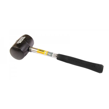Киянка резиновая MASTERTOOL GM черная 55 мм 340 г металлическая рукоятка (02-1301)