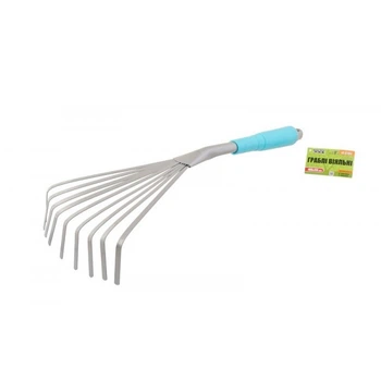 Грабли веерные MASTERTOOL GM с пластиковой ручкой 9 зуб 400*135 мм (14-6184)