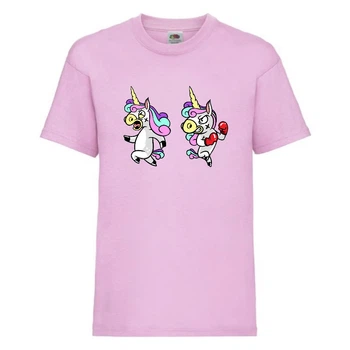 Футболка детская Единорог 001 (Unicorn) светлорозовая (UNN lipnc 001)140 см