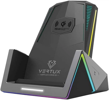 Сетевая зарядная станция Vertux VertuCharge-Qi 48 Вт Black (vertucharge-qi.black)