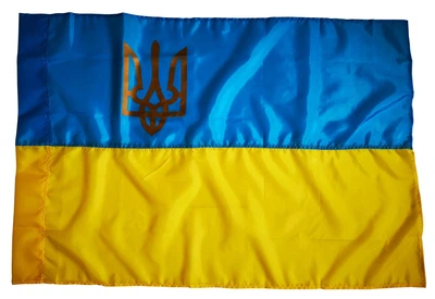 Флаг Украины Стяг с Трезубцем 70 × 105 см нейлон (П5Т)