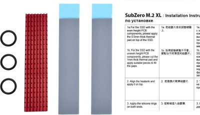 Радиатор для SSD Gelid SubZero XL M.2 SSD 100x20х3 мм Red (M2-SSD-20-A-4)