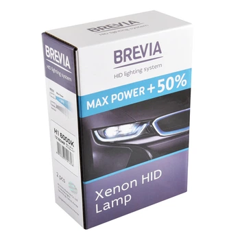 Ксеноновая лампа Brevia H1 +50% 6000K 85V 35W 2шт 12160MP
