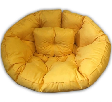 Крісло трансформер матрац з подушкою безкаркасне розкладне лежак Жовтий M (12397705)
