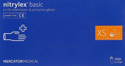 Перчатки Нитриловые Nitrylex Basic XS Blue