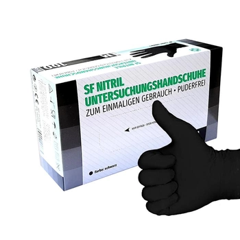 Нитриловые перчатки SF Medical размер L, 100 шт Черный