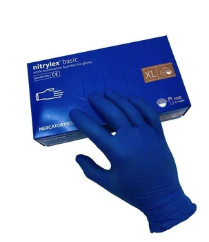 Рукавички Нітрилові Nitrylex Basic Blue XL