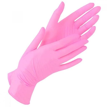 Перчатки Nitrylex Basic M 100 шт Розовые (NM)
