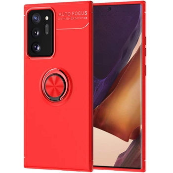 TPU чохол Deen ColorRing під магнітний тримач (opp) Samsung Galaxy Note 20 Ultra Червоний / Червоний