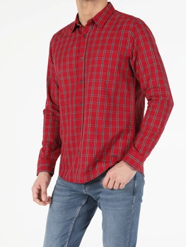 Рубашка хлопковая мужская Colin's CL1052993RED S Red