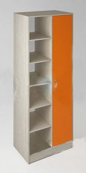 Стеллаж KidsBunkBed М-02 дуб молочный апельсин 2000х750х30 мм