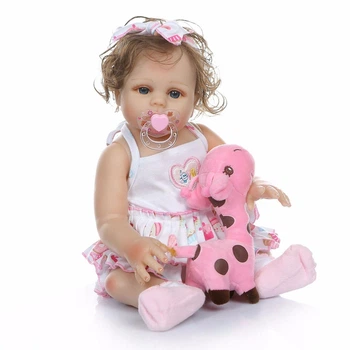 Кукла реборн NPK DOLL девочка Соня силиконовая, можно купать с ободком и соской 48 см