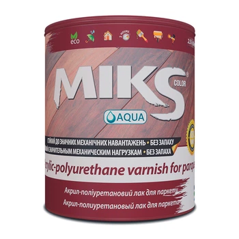 Лак паркетний акриловий MIKS шовковисто-матовий 2,5л