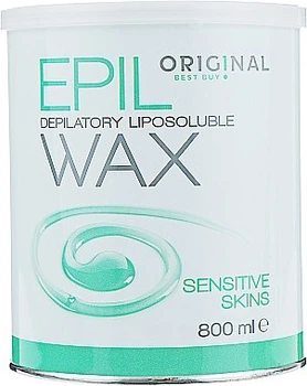 Воск для депиляции ORIGINAL Epil Wax Sensative в банке для чувствительной кожи 800 мл