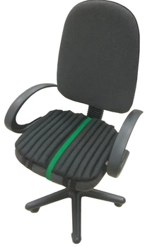 Эргономические подушки EKKOSEAT на офисное и компьютерное кресло. Сидение. Графит. Зеленый съемный ремень.OF-1Gback32forback96