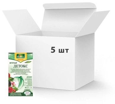 Упаковка Фіточай у пакетиках Доктор Фіто Детокс 20 х 5 шт. (4820167091927)