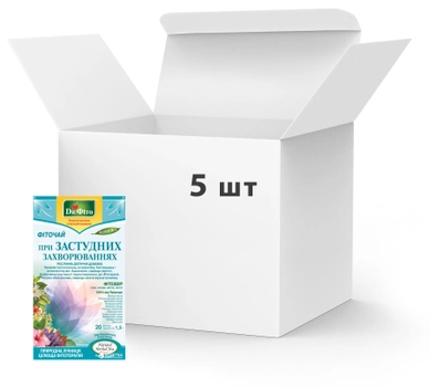 Упаковка Фіточай у пакетиках Доктор Фіто У разі простудних захворювань 20 х 5 шт. (4820167092085)