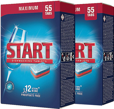 Таблетки для посудомийної машини Start Maximum 55 шт + 55 шт (0801081800077)