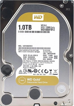 Жесткий диск Western Digital Gold 1TB 7200rpm 128MB WD1005FBYZ 3.5" SATA III