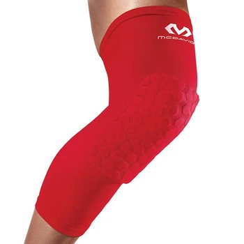 Компрессионный Наколенник с Защитой(пара) McDavid Extended Compression Leg Sleeve with Hexpad(6446(Scarlet)) L Червоний