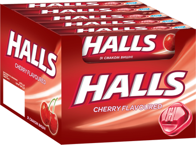 Упаковка льодяників Halls Вишня 25.2 г х 20 шт. (7622210609731)