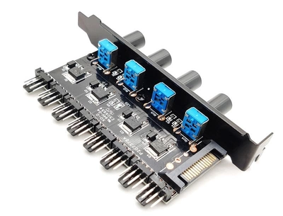 Реобас Lamptron SATA на 8 кулеров 4 pin / 3 pin (в PCI слот) Fan Hub