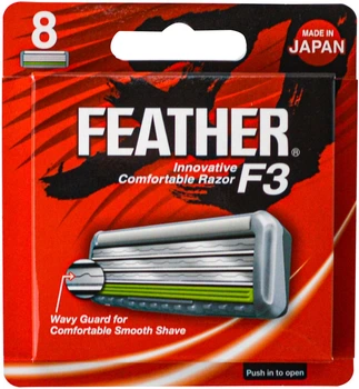 Змінні картриджі для гоління (леза) Feather F3 8 шт. (4902470254135)