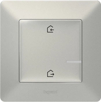 Головний вимикач «Я вдома/Я поза домом» Legrand Valena Life with Netatmo Алюміній (752386)