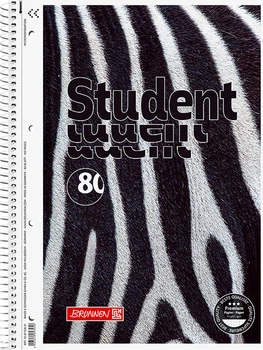 Колледж-блок Brunnen А4 Premium в клетку 80 листов Zebra (106752805)