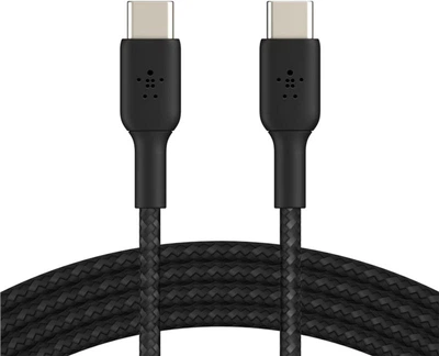 Кабель Belkin USB-С — USB-С Braided 1 м Black (CAB004BT1MBK)